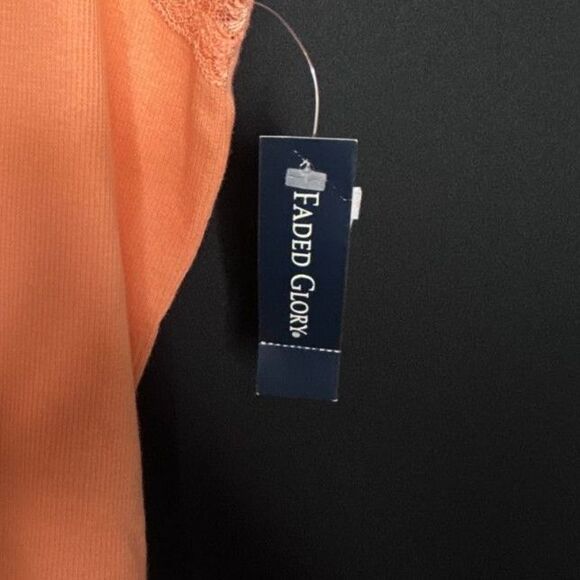 Women's Peachy Orange Y2K Fairycore Camisole Lace Trim Top *NWT* - XL - Picture 6 of 8